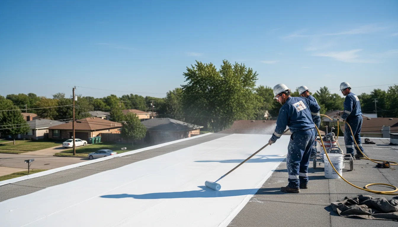 Commercial roof coating in Wayne, IL near me